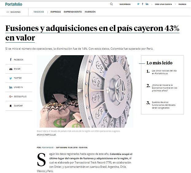 Fusiones y adquisiciones en el pas cayeron 43% en valor